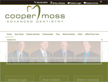 Tablet Screenshot of coopermossdentistry.com